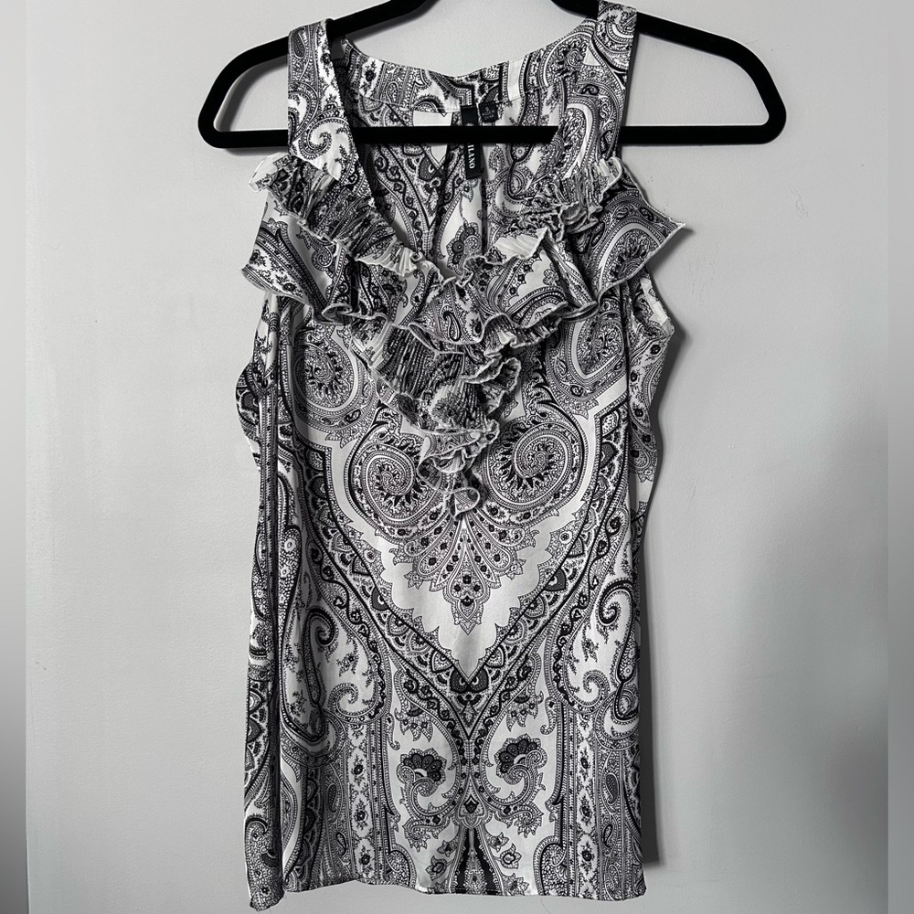 Milano Paisley Ruffle Top